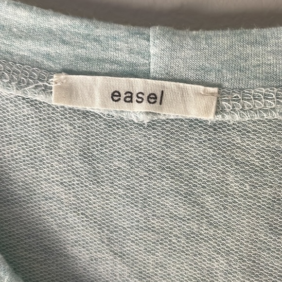 EASEL MINT GREEN SCOOP NECK SHORT SLEEVE TOP - Picture 3 of 5